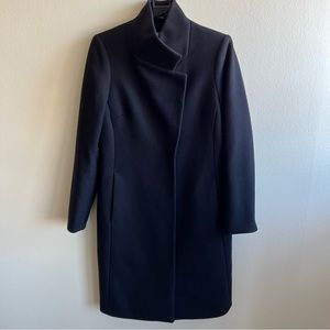 🤎 EUC Reiss Marcie Wool Blend Mid Length Navy Blue Coat